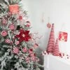 Northlight 30" Candy Cane Swirls And Pom Poms Christmas Garland