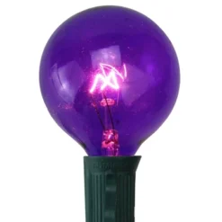 Northlight Pack Of 25 Purple Transparent G50 Christmas Replacement Bulbs