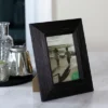 Northlight 10" Distressed Finish Black Picture Frame With Easel Back For 5" X 7" Photos