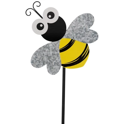 Northlight Bee Metal Outdoor Garden Stake - 23" - Black And Yellow 4 Northlight Bee Metal Outdoor Garden Stake - 23" - Black And Yellow - Image 4