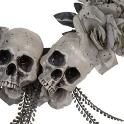 Northlight Double Skull And Gray Roses Halloween Wreath, 16-Inch, Unlit -Home Decor GUEST 025ceefc 9e21 4ecb 9abb fa1020482c4a
