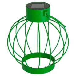 Northlight 6.5" Green Outdoor Hanging LED Solar Lantern With Handle -Home Decor GUEST 04bbd7d0 f272 4d8c 9690 4447cbc417a3