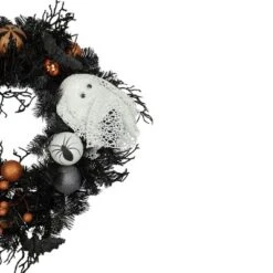 Northlight Orange Ornaments And Ghost Halloween Pine Wreath, 24-Inch, Unlit -Home Decor GUEST 04fa03cc 22f3 467d 96dc a52b2299261a
