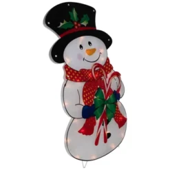 Northlight 30.5" Lighted Snowman With Candy Canes Christmas Outdoor Decoration -Home Decor GUEST 06aadae2 8ad4 47e0 87c3 b39c2c16bf46