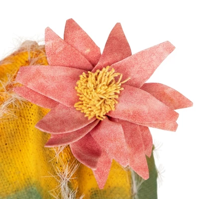 Northlight 8.5" Flowering Cactus Artificial Plant Table Top Decoration - Green/Yellow 5 Northlight 8.5" Flowering Cactus Artificial Plant Table Top Decoration - Green/Yellow - Image 5