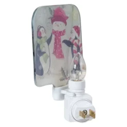 Northlight 4" Snowman And Penguins Glass Christmas Night Light -Home Decor GUEST 080521c3 ebb1 44f2 96bf 18574e337758