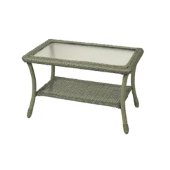 Northlight 4-Piece West Bay Driftwood Resin Wicker Outdoor Patio Conversation Set -Home Decor GUEST 08ca9118 a731 465b a7d6 a306a4214655