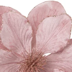 Northlight 23" Glittered Pink Magnolia Christmas Stem Spray -Home Decor GUEST 09421834 194b 459d 955c 496e01da4c52