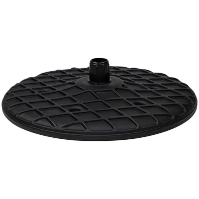 Northlight 19.75" Black Outdoor Umbrella Table Tray 4 Northlight 19.75" Black Outdoor Umbrella Table Tray - Image 4