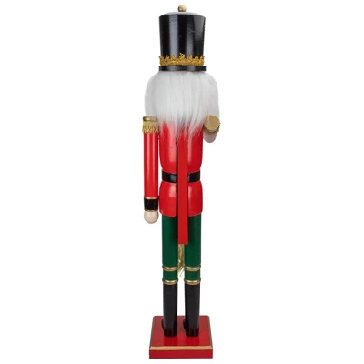 Northlight 36" Red And Green Christmas Nutcracker Soldier With Horn 4 Northlight 36" Red And Green Christmas Nutcracker Soldier With Horn - Image 4