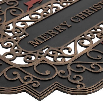 Northlight Black And Copper Reindeer "Merry Christmas" Doormat 18" X 30" 5 Northlight Black And Copper Reindeer "Merry Christmas" Doormat 18" X 30" - Image 5