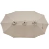 Northlight 15' Outdoor Patio Market Umbrella With Hand Crank, Beige