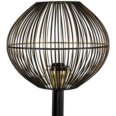 Northlight Iron Table Lamp With Wire Shade - 29.75" - Black And Gold 3 Northlight Iron Table Lamp With Wire Shade - 29.75" - Black And Gold - Image 3