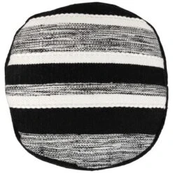 Northlight 18" Black And White Striped Outdoor Woven Pouf Ottoman -Home Decor GUEST 0bd09b1c 9dbb 4b24 a600 e1350bc4f9b4