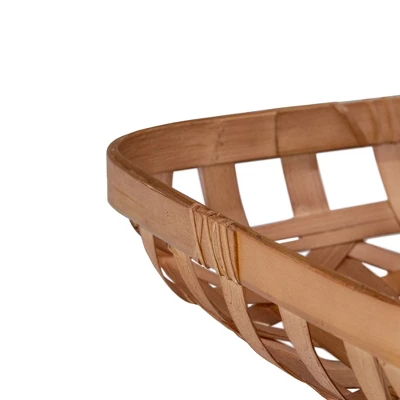 Northlight Set Of 3 Brown Square Lattice Tobacco Table Top Baskets 4 Northlight Set Of 3 Brown Square Lattice Tobacco Table Top Baskets - Image 4