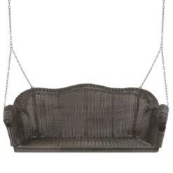 Northlight Hand Woven Resin Wicker Porch Swing With Chain - Chocolate Brown -Home Decor GUEST 0e25fa35 b235 4589 b927 9b9fa207d7c6