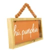 Northlight 12" Orange Hi Pumpkin Autumn Harvest Wall Sign