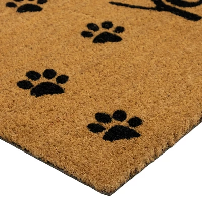 Northlight Natural Coir "Wipe Your Paws" Outdoor Doormat 18" X 30" 4 Northlight Natural Coir "Wipe Your Paws" Outdoor Doormat 18" X 30" - Image 4