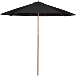 Northlight 8.5ft Outdoor Patio Market Umbrella With Wooden Pole, Black -Home Decor GUEST 0fb6d458 4e69 4bfd b780 c0b2ae9ef917