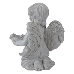 Northlight 9" Kneeling Angel With Flower Bird Feeder Outdoor Garden Statue -Home Decor GUEST 0fdc1ffc c189 47f2 9c01 af1df6de366d