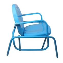 Northlight Outdoor Retro Metal Tulip Glider Patio Chair, Sky Blue -Home Decor GUEST 104f3e4b 40a3 408c b426 ac3a00f60f46