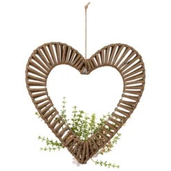 Northlight Wrapped Floral Heart Spring Decoration - 12" -Home Decor GUEST 1053bd1d 5b6e 40a8 b134 c0f2e9db85ff