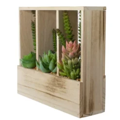 Northlight 11" Artificial Mixed Succulent Arrangement In A Wooden Planter Box -Home Decor GUEST 11384a5e dd2a 458e a2d6 30f6f6d8fb84