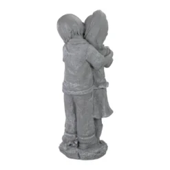 Northlight 19.5" Gray Boy Hugging Girl Outdoor Garden Statue -Home Decor GUEST 12ab3e27 a3e0 47d2 9980 1b58226a6db6