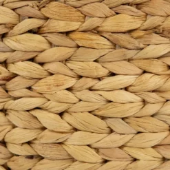 Northlight Set Of 2 Beige Textured Water Hyacinth Woven Storage Baskets With Handles - 15.75" -Home Decor GUEST 138561da 4a35 43ad 8ddf 855d7738eddf