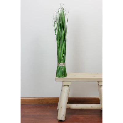 Northlight 30.25" Green Artificial Onion Grass Bundle Wrapped With Jute Rope Decoration 3 Northlight 30.25" Green Artificial Onion Grass Bundle Wrapped With Jute Rope Decoration - Image 3
