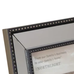 Northlight 4" X 6" Silver Studded Glass Mirror Encased Photo Picture Frame -Home Decor GUEST 13d3fc0e c288 4896 bb26 71b240208111