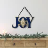 Northlight 16" Blue And Gold "JOY" Metal Christmas Wall Sign