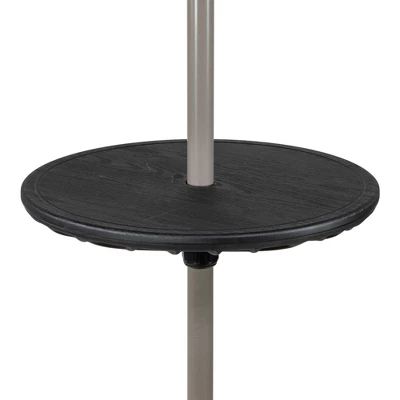 Northlight 19.75" Black Outdoor Umbrella Table Tray 1 Northlight 19.75" Black Outdoor Umbrella Table Tray