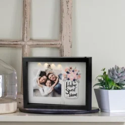 Northlight LED Lighted Home Sweet Home Picture Frame With Clip - 4" X 4"