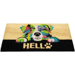 Northlight Ivory And Black "Hello" Multicolor Dog Outdoor Coir Doormat 18" X 30" 7 Northlight Ivory And Black "Hello" Multicolor Dog Outdoor Coir Doormat 18" X 30" -Home Decor GUEST 17122291 c9ec 42ee 9ac1 a8facc6fffb7