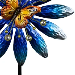 Northlight Blue Flower With Butterfly Outdoor Pinwheel Garden Stake - 4' 10 Northlight Blue Flower With Butterfly Outdoor Pinwheel Garden Stake - 4' -Home Decor GUEST 177a57ce 7ff1 48ae bfb8 fde0cd4dbea6