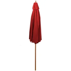 Northlight 8.5ft Outdoor Patio Market Umbrella With Wooden Pole, Red -Home Decor GUEST 17f299f3 9178 48f0 b878 31c6649e278c