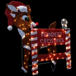 Northlight 36" LED Lighted Rudolph Reindeer Crossing Outdoor Christmas Sign Decoration -Home Decor GUEST 18b81535 6f75 467d a4d7 e27755068ca8