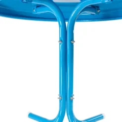 Northlight 22" Round Outdoor Retro Steel Tulip Side Table, Turquoise Blue -Home Decor GUEST 190bba34 cfa9 4901 9023 f51e3a41b473