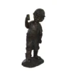 Northlight 18" Black & Bronze Boy With Cell Phone Solar Powered Outdoor Garden Statue