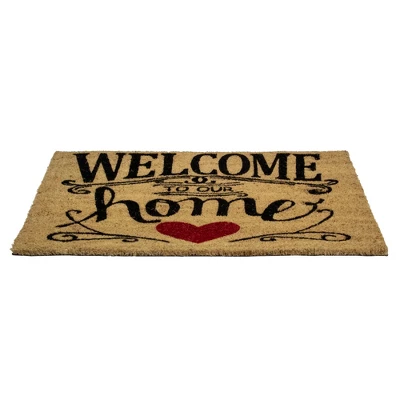 Northlight Natural Coir "Welcome To Our Home" Rectangular Doormat 18" X 30" 3 Northlight Natural Coir "Welcome To Our Home" Rectangular Doormat 18" X 30" - Image 3