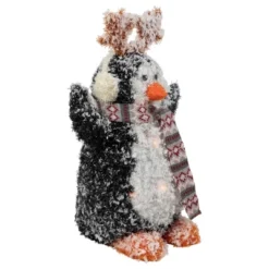 Northlight 22" Lighted Snowy Penguin In Antler Hat Outdoor Christmas Decoration -Home Decor GUEST 1cac1955 7808 4cf6 b938 94c58439e658