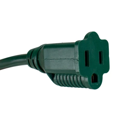 Northlight 25ft Green 3-Prong Outdoor Extension Power Cord With Outlet Block 2 Northlight 25ft Green 3-Prong Outdoor Extension Power Cord With Outlet Block - Image 2