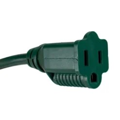 Northlight 12ft Green 3-Prong Outdoor Commercial Extension Power Cord With Outlet Block