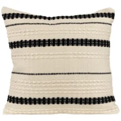 Northlight 20" White And Black Handloom Woven Outdoor Square Throw Pillow -Home Decor GUEST 1eb9de06 5ff9 4836 bf6f cecdfbe17ac3