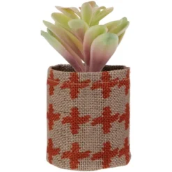 Northlight Artificial Pastel Succulent In Burlap Bag - 4.75" -Home Decor GUEST 1ee90076 9e51 4dd1 be14 3b9571d9804b