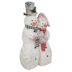 Northlight 39" Lighted Snowy Tinsel Snowman Couple Outdoor Christmas Decoration -Home Decor GUEST 1f6b81a1 149e 4d7a a38b 62723a6f5630