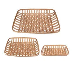 Northlight Set Of 3 Brown Rectangular Lattice Tobacco Table Top Baskets -Home Decor GUEST 1fba8d6a 989f 4621 8f78 be9b72a82e13
