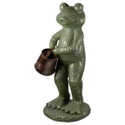 Northlight 17" Gold Verdigris Frog With Watering Can Outdoor Garden Statue -Home Decor GUEST 202134d8 2896 4003 91b3 0ff60da3b711