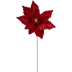Northlight 20" Lighted Red Velvet Poinsettia Christmas Stem Spray 9 Northlight 20" Lighted Red Velvet Poinsettia Christmas Stem Spray -Home Decor GUEST 2120f529 9083 4b33 85e4 0945eb87b54b